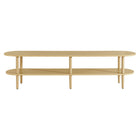 Modway Torus Oval Wood TV Stand - Light Oak-Assembly Required