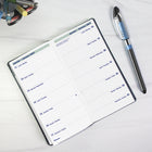 Blueline 2027 Two-Week Planner with Stitched Binding - 6" x 3-1/2" - Black - Bilingual-100% post-consumer recycled paper