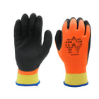 SHOWA WaterResistant Breathable Insulated Full Foam Natural Rubber Glove - Acrylic/Nylon Liner - Black/Orange - XLarge -Seamless knit nylon/insulated acrylic, nylon