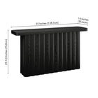 Hudson&Canal Olie 55" Wide Rectangular Fluted Console Table - Black Grain-Clean with a soft, dry cloth and no harsh chemicals or abrasive cleaning materials