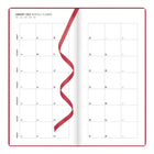 Letts 2026 Woodland Week-to-View Planner with Embossed Cover - 6-7/8" x 3-1/8" - Pink - Multilingual -Soft-touch cover