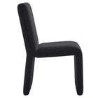 Modway Emory Fabric Upholstered Dining Side Chair - Ebony-Arrives Fully Assembled