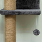 PawHut Cat Wall Furniture with 4 Perch Platforms - Dark Grey-Provides a high perch for cats to observe their surroundings safely 