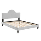 Modway Soleil Performance Velvet King Bed - Light Grey-King Bed