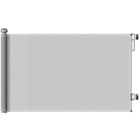 PawHut Retractable Dog Gate Extends Up to 55" Wide, 34" Tall, Grey-Retractable dog gate adjusts to fit doorways up to 140 cm