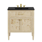 Modway Elysian 30" Wood Bathroom Vanity - Black/Burl-Assembly Required