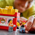 LEGO City Great Vehicles Fries Food Truck-LEGO minifigure accessories include a ketchup bottle and a carton of fries
