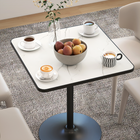 HOMCOM Round Dining Table with Marble Effect Top & Round Base for 4 - White-Double as a home office desk