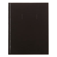 Blueline A9 Hard Cover Glue Bound Ruled Notebook with Self-Adhesive Tabs - 96 Sheets - 9-1/4" x 7-1/4" - Black-Hard Classic Cover