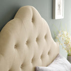 Modway Sovereign Upholstered Fabric Queen Headboard - Beige-Padded with foam