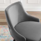 Modway Adorn Performance Velvet Counter Stool - Gray-Durable Stain-Resistant Fabric