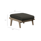 Modway Saratoga Outdoor Teak Ottoman - Flint Grey-Water-Based Finish