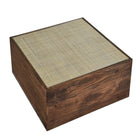 Modway Truett Square Wood Rattan Coffee Table - Walnut-Arrives Fully Assembled