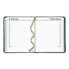 Blueline 2027 Traditional Daily Planner - 8-1/8" x 6-9/16"- Marble Green - Bilingual-Sewn binding with hard green marble cover. Black spine and trim
