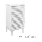Modway Render 18" Bathroom Vanity Cabinet - White-Adjustable Storage Shelf