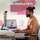 Logitech MX Mechanical Mini for Mac Minimalist Wireless Illuminated Keyboard - Tactile Quiet Keys - Space Grey-Mini size with low-profile keys: Experience more comfort with the minimalist, compact form factor featuring low-profile mechanical keys, for effortless precision and better ergonomics