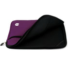 Vangoddy Neoprene 13" Laptop Protective Sleeve Case with Extra Pocket - Purple-Front Zippered Pocket. Provides convenient storage for accessories like chargers, mice, or pens.
