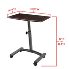 Seville Classics Mobile Laptop Desk Cart (WEB162)-1.5" rolling casters/wheels (2 locking)