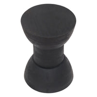 Zuo Wisdom Side Table - Black-Painted Mango Wood round shape tabletop