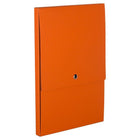 JAM Paper Vertical Snap Closure Portfolio - 12 1/8 x 9 x 1/2 - Orange Kraft-Size: 12.125" x 9 " x5"