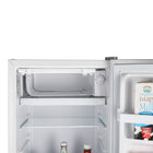 BLACK+DECKER 3.2 cu. ft. Freestanding Mini Fridge with Freezer - White-Spacious Capacity: Two removable glass refrigerator shelves help expand storage space while full and half-width door storage bins accommodate cans and small containers or 2-liter bottles