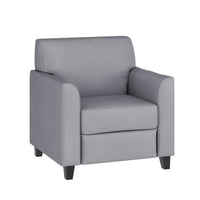 Flash Furniture HERCULES Diplomat Series Grey Leather Chair-Contemporary Style