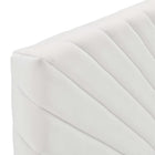Modway Alyson Angular Channel Tufted Performance Velvet Full/Queen Headboard - White-Dense Foam Padding Mounts in Three Positions