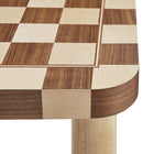 Modway Oscar 36" Square Checkered Dining Table - Oak and Walnut-8