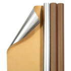 JAM Paper Assorted Kraft Wrapping Paper - 87.5' Sq ft - Silver & Brown Kraft - 3 Pack-Size: 87.5 Square Feet Total 