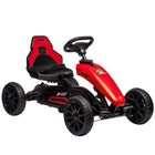 Aosom Kids Pedal Go Kart with Swing Axle and Adjustable Seat - Red-Enjoy a comfortable fit as your child grows with the 4-position adjustable seat, offering a range of 5.5"/14 cm 
