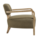 Modway Zinnia Linen Blend Accent Chair - Olive-Non-Marking Foot Pins