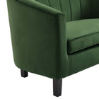 Modway Prospect Channel Tufted Performance Velvet Armchair - Emerald-Channel Tufting