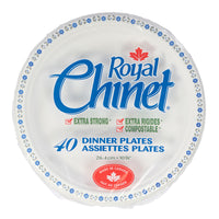 Royal Chinet Dinner Plates - 10.375" - 40 Pack-Made in Canada