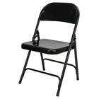 Kleton Steel Folding Chair, Black (OP960)-Folding frame saves space