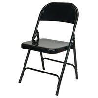Kleton Steel Folding Chair, Black (OP960)-Folding frame saves space