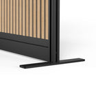 Luxor Modular Wall - 70" W x 48" H - Wood Slats in Black Frame-Helps define zones without permanent walls