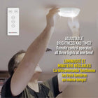 Bell+Howell Bionic Super Bright Under Cabinet Puck Lights - 3 Pack-360-degree light panels for all-over lighting