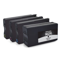Staples 3JA03AN/3JA00AN/3JA01AN/3JA02AN HP 962XL Remanufactured Inkjet Cartridges - High Yield - Black, Cyan, Magenta, Yellow - 4 Pack-Compatible with: HP OfficeJet Pro 9010, 9010e, 9015, 9016, 9018e, 9019e, 9025, 9025e (HP 962XL) 