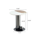 Manhattan Comfort Laurel Modern Glam Coffee and End Table - Black - Set of 2-Coffee Tabletop Diameter Measures 31.49 inches. End Tabletop Diameter Measures 19.68 inches