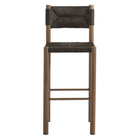 Modway Parkland Outdoor Patio Rattan and Aluminum Bar Stools - Walnut - Set of 2-9