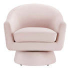 Modway Astral Performance Velvet Fabric and Wood Swivel Chair - Pink-7