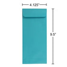 JAM Paper #10 Policy Envelopes, 4 1/8 x 9.5, Brite Hue Sea Blue Recycled, 1000 Pack (15874B)-Opening: Open end