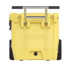RovR RollR 60 Quart Wheeled Hard Cooler with Tow Handle - Sunny Side-Dual MotoGrip Handle makes for easy towing, increased leverage, and it’s offset designs keeps your heels safe from knocks