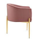 Modway Savour Tufted Performance Velvet Accent Chair - Dusty Rose-Dense Foam Padding