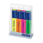 Staedtler Textsurfer Chisel Tip Highlighters - Assorted Colours - 4 Pack-Assorted colours