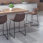 Zuo Smart Counter Stool - Vintage Espresso - Set of 2-Assembly required