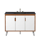 Modway Energize 48" Bathroom Vanity - Cherry/White/Black-Assembly Required