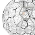 Modway Shine Pendant Chandelier - Silver-Transparent Wire