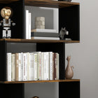 HOMCOM 5-Tier Bookshelf for Living Room, Study Room, Home Office - Rustic Brown-Assembly required