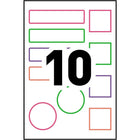 Avery Self-Laminating Labels, Assorted Sizes, Neon Colours, 30 Pack (2363)-Strong adhesive